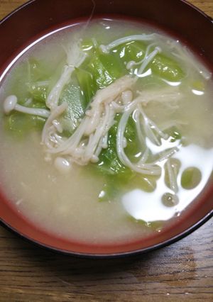 春キャベツとえのきの味噌汁(^^)-レシピのメイン写真
