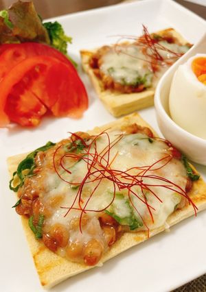 コウヤde納豆トースト風-レシピのメイン写真