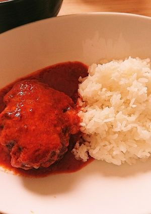 トマト煮込みハンバーグ-レシピのメイン写真