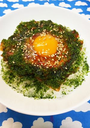 簡単☆キムチと青のりの卵かけご飯♪-レシピのメイン写真