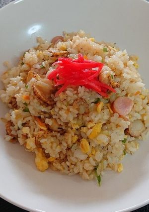 ベビーホタテとウインナーのチャーハン-レシピのメイン写真
