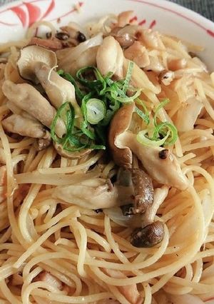 新玉ねぎと茸の和風ｽﾊﾟｹﾞｯﾃｨ-レシピのメイン写真