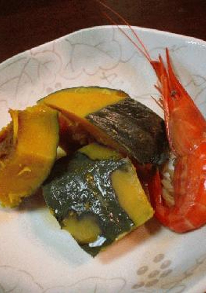 栗あじかぼちゃの煮物-レシピのメイン写真