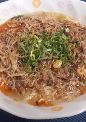 えのき茸とひき肉で塩ラーメンアレンジ-レシピのメイン写真