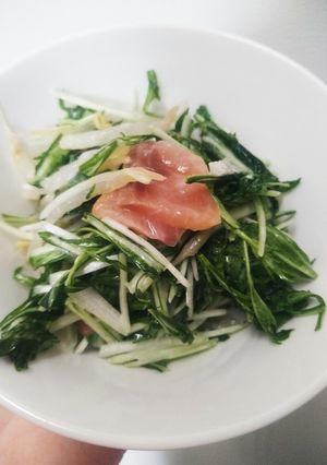 簡単！スモークサーモンと水菜のマリネ-レシピのメイン写真