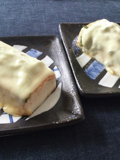 豆腐のバター醤油焼に紫蘇とチーズを乗せて-レシピのメイン写真