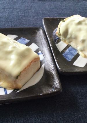 豆腐のバター醤油焼に紫蘇とチーズを乗せて-レシピのメイン写真