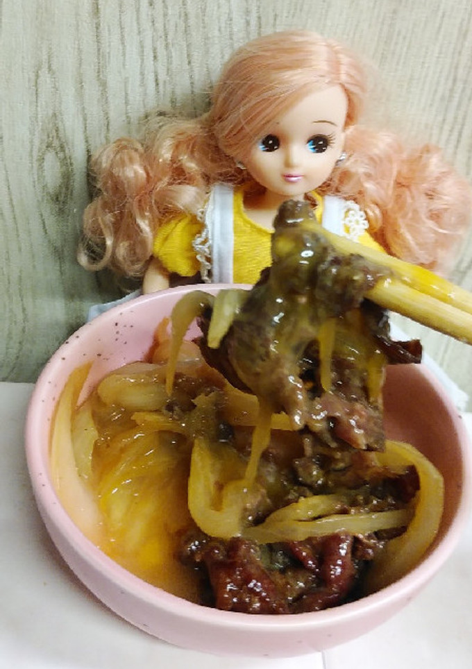 リカちゃん♡玉ねぎと牛肉だけですき焼き風-レシピのメイン写真
