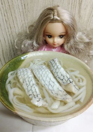 リカちゃん♡バチ麺 で鯛の温素麺風ꕤ˖*-レシピのメイン写真