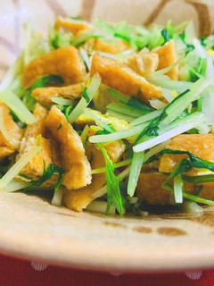 2分で完成!水菜とお揚げのおひたし♡-レシピのメイン写真