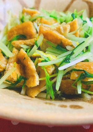 2分で完成!水菜とお揚げのおひたし♡-レシピのメイン写真