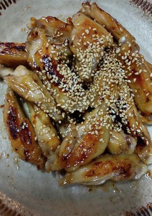 みんな大好き♪揚げない簡単鶏手羽中甘辛♪-レシピのメイン写真