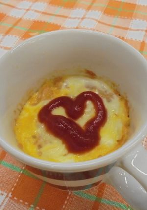 朝食に!レンチンオムライス-レシピのメイン写真