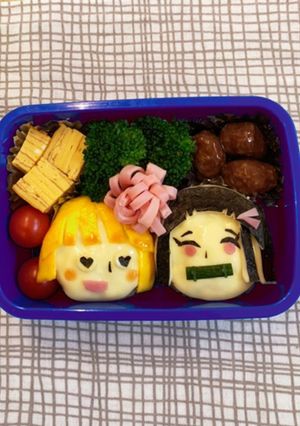 鬼滅の刃　禰豆子　善逸　キャラ弁-レシピのメイン写真