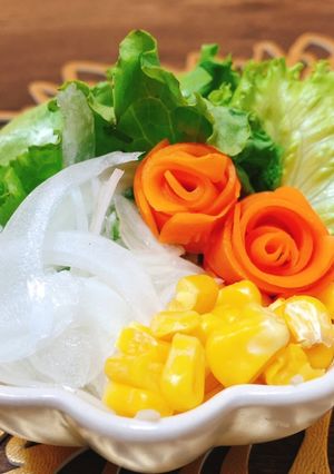 簡単！いつものサラダを華やかに☆-レシピのメイン写真