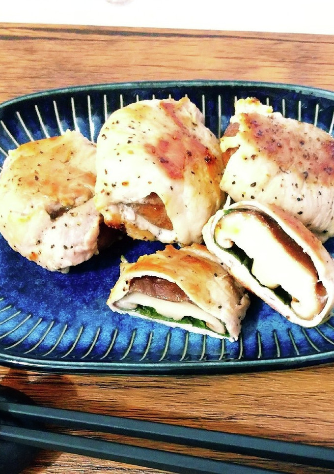 椎茸と青じその肉巻き♪-レシピのメイン写真