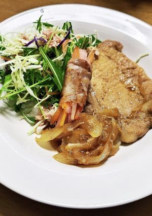 3/16(火)のご飯 しょうが焼き-レシピのメイン写真