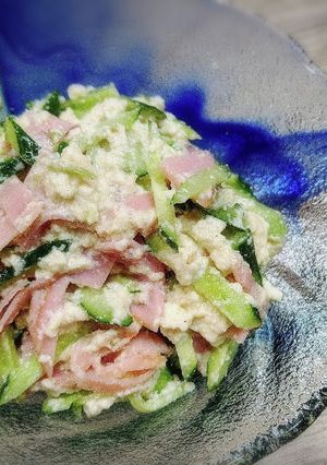 ☆超簡単☆ハムときゅうりの豆腐サラダ☆-レシピのメイン写真