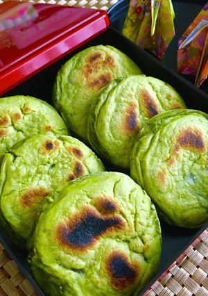 簡単春おやつ♡抹茶の焼きあん餅-レシピのメイン写真
