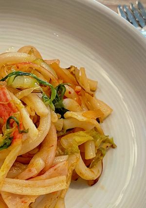 １歳〜OK　甘すぎないナポリタンうどん-レシピのメイン写真