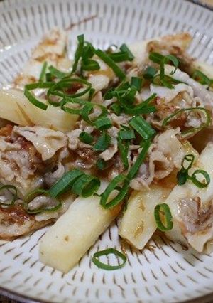 豚バラ肉と長芋のおか炒め-レシピのメイン写真