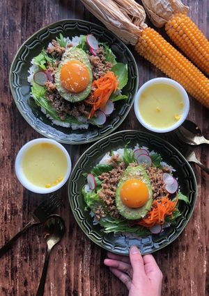 ガパオライス風アボカドのせごはん-レシピのメイン写真