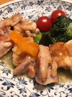 チキンのレモンバターソテーあんず風味-レシピのメイン写真