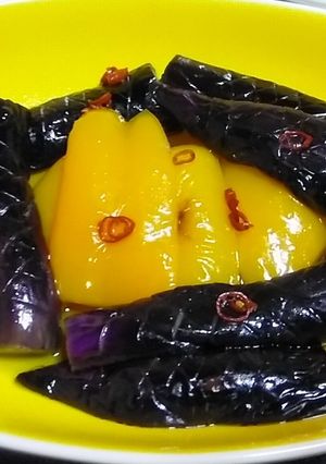 なすとパプリカの揚げびたし♪艶やかキレイ-レシピのメイン写真