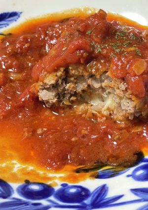 トマトチーズインハンバーグ 記録用。-レシピのメイン写真