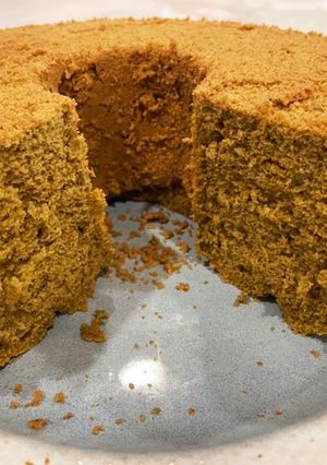 甘さ控えめ全粒粉の抹茶シフォンケーキ-レシピのメイン写真