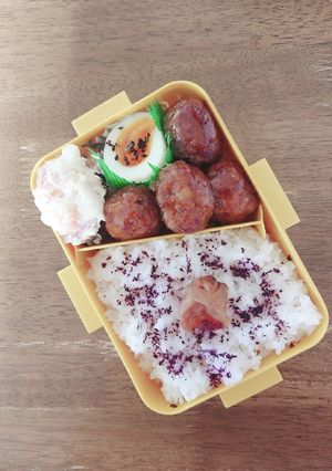 黒酢肉団子弁当♪-レシピのメイン写真