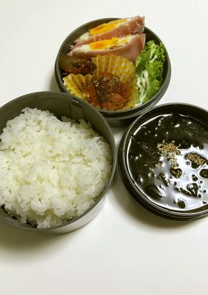 中学男子弁当 熱々わかめスープ-レシピのメイン写真