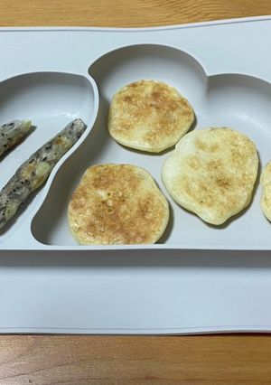 離乳食後期 米粉バナナパンケーキ-レシピのメイン写真