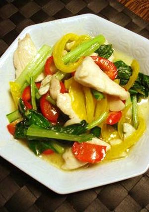 鶏肉とカラフル野菜の柚子胡椒炒め-レシピのメイン写真