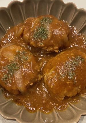 ふわふわ☆煮込みハンバーグ♪-レシピのメイン写真
