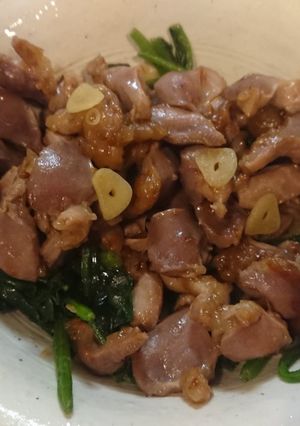 コリコリ砂ずりのガリバタ醤油焼き-レシピのメイン写真