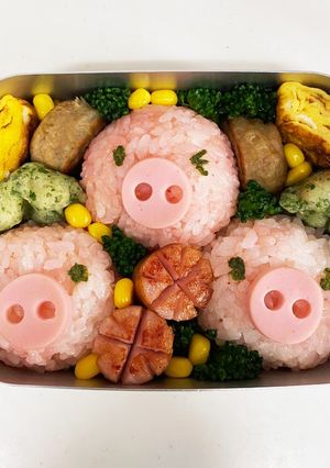 簡単キャラ弁★3匹の子豚-レシピのメイン写真