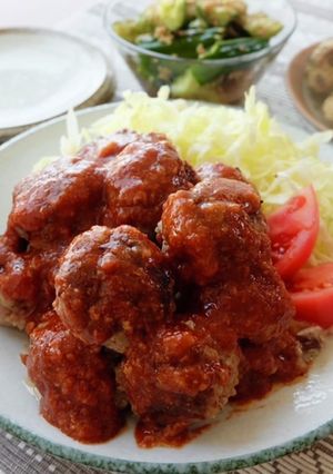 簡単♪ころころチーズ入りハンバーグ-レシピのメイン写真