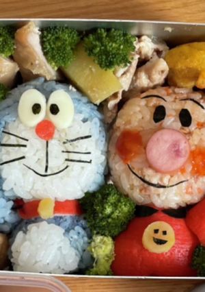 キャラ弁アンパンマンドラえもん幼稚園弁当-レシピのメイン写真