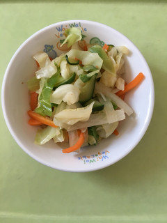 【保育園給食】野菜の梅和え-レシピのメイン写真