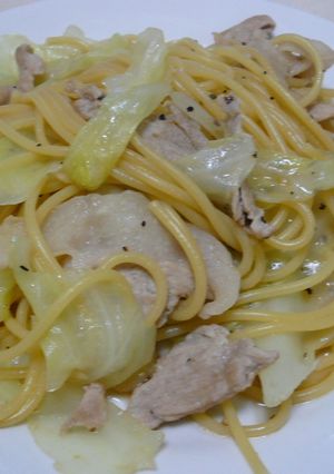 めんつゆで簡単☆豚ときゃべつのパスタ♡-レシピのメイン写真