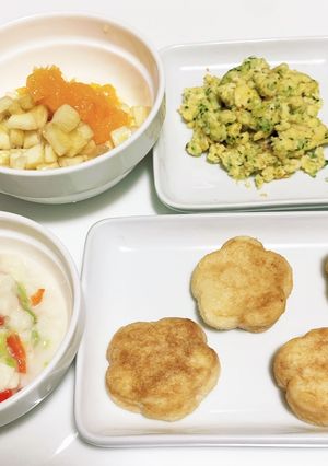離乳食後期　食パン1枚を使った３品　-レシピのメイン写真