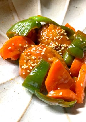 冷凍つくねで作る酢鶏風おかず-レシピのメイン写真