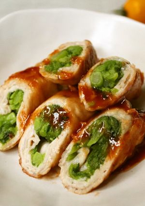 菜おけの肉巻き韓国風【ＪＡ福井県】-レシピのメイン写真