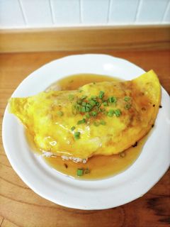 簡単リメイク♪残った餃子のタネで天津飯!-レシピのメイン写真