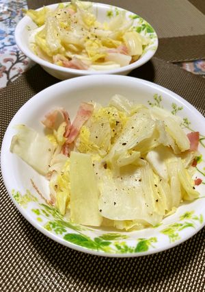 白菜とベーコンのクリーム炒め煮-レシピのメイン写真