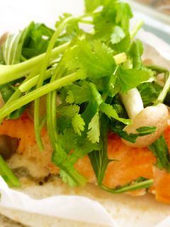 鮭と水菜のホイル蒸し♩-レシピのメイン写真
