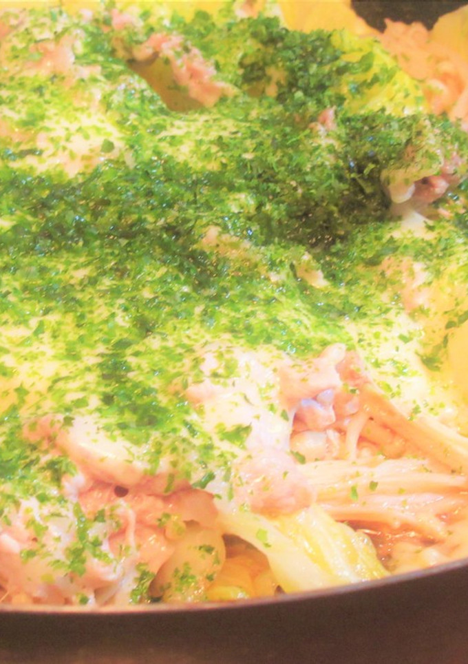 豚肉とえのき茸とキャベツのチーズ蒸し焼き-レシピのメイン写真