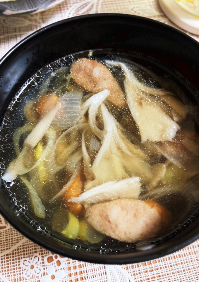 ネギとキノコの簡単スープ-レシピのメイン写真