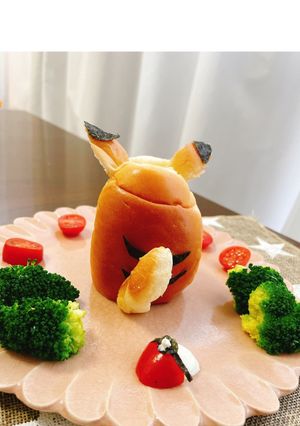 ロールパンdeピカチュウ-レシピのメイン写真